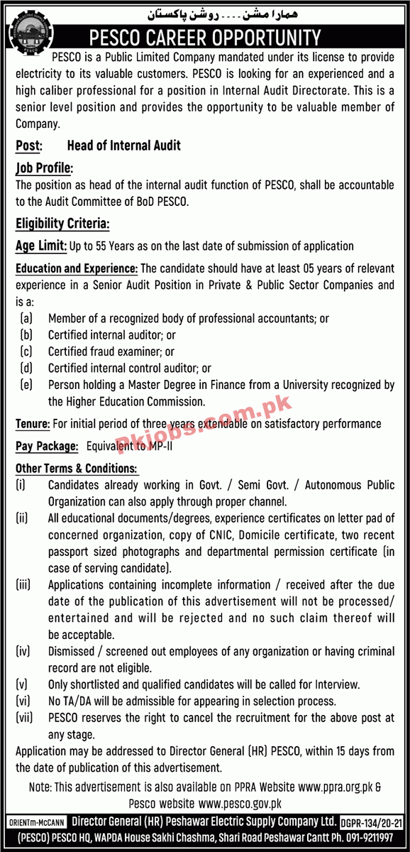 Jobs in PESCO Public Limited Company