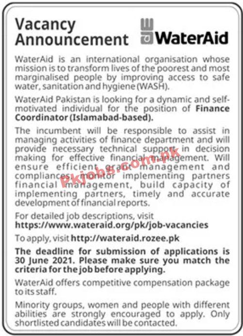 Jobs in WaterAid International Organization