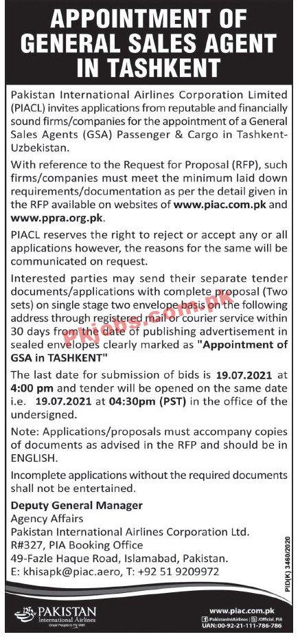 Pakistan International Airlines (PIA) Announced Management PK Jobs 2021