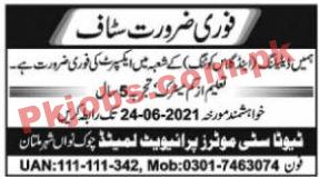 Toyota City Motors Announced Management PK Jobs 2021