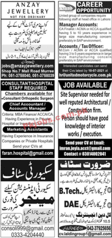 Jobs in Jang Newspaper Jobs 04 July