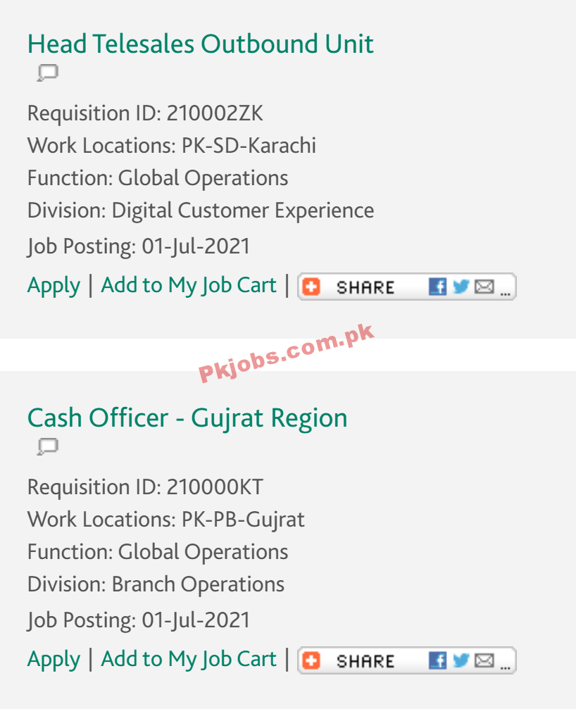 Habib Bank Limited (HBL) Announced Management PK Jobs 2021