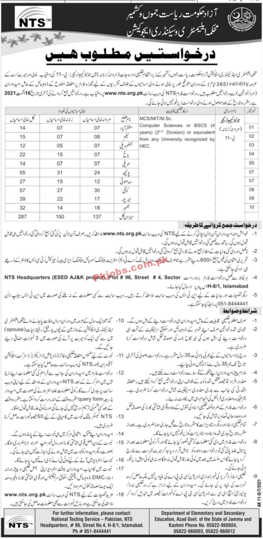 Jobs in Elementary & Secondary Education Department