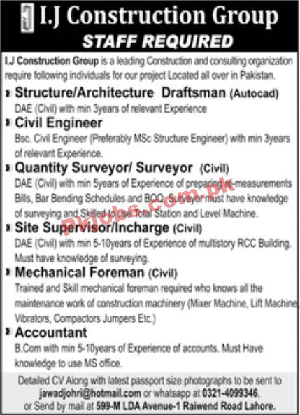 Jobs in I.J Construction Group