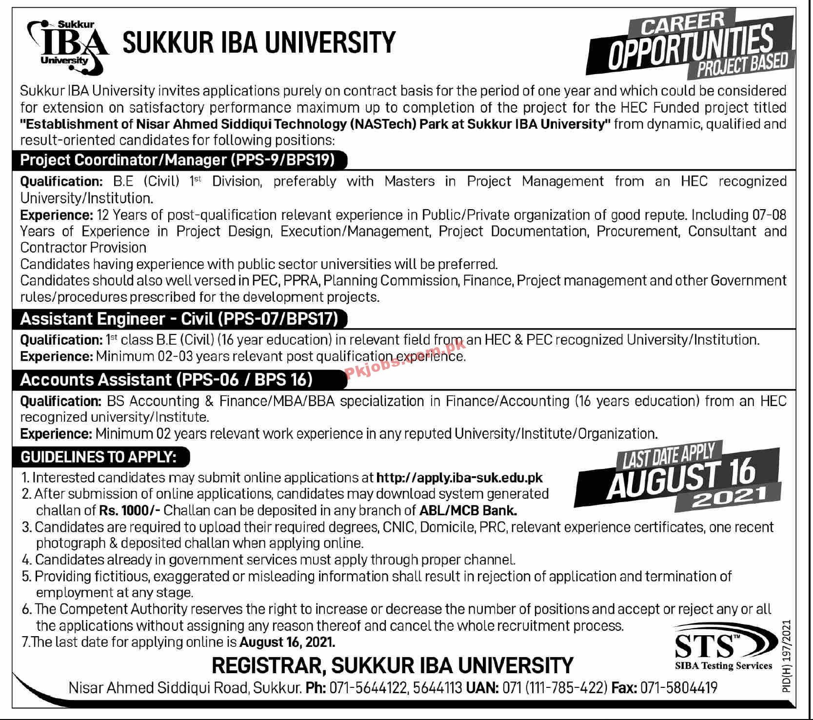 Jobs in Sukkur IBA University