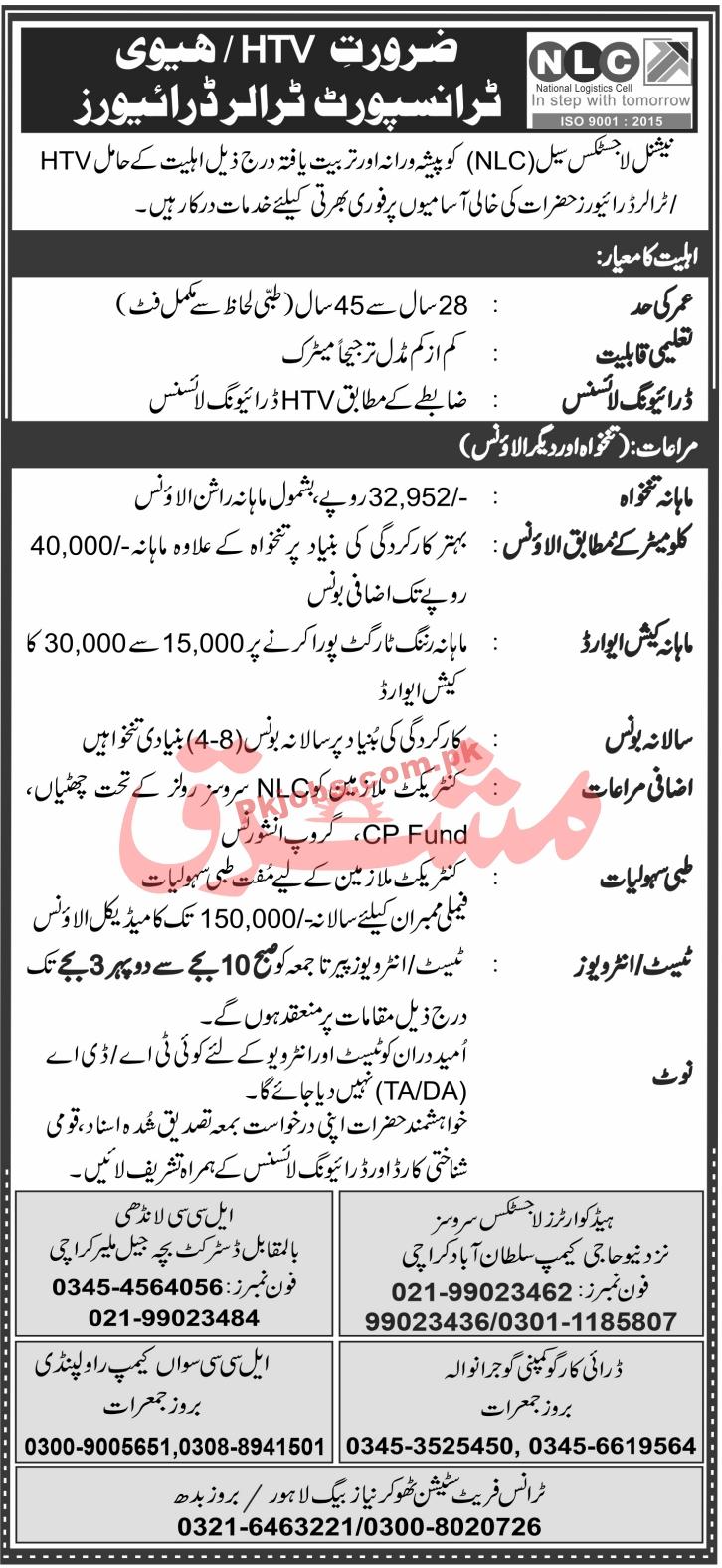 National Logistics Cell (NLC) Announced Latest PK Jobs 2021