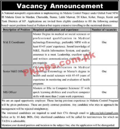 National NGO Announced Latest Management PK Jobs 2021