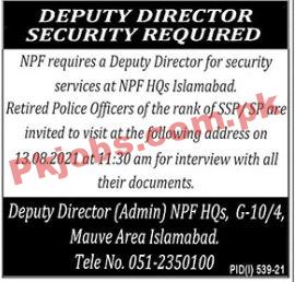 National Police Foundation (NPF) Announced Management & Security PK Jobs 2021