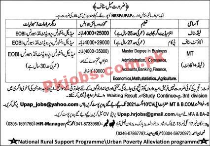 National Rural Support Program (NRSP) UPAP NGO Management PK Jobs 2021