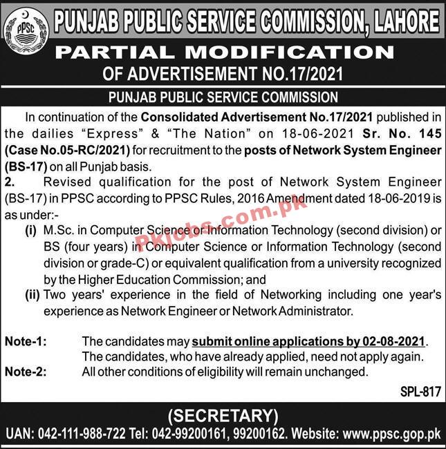 Public Service Commission Announced Engineering & Technician PK Jobs 2021