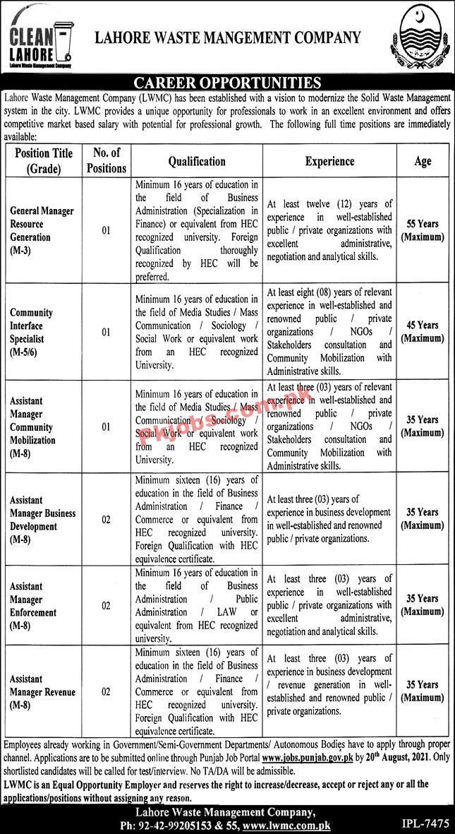 Waste Management Company Announced Management PK Jobs 2021