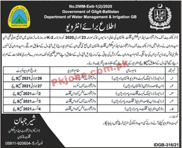 Water Management & Irrigation Announced Latest PK Jobs 2021