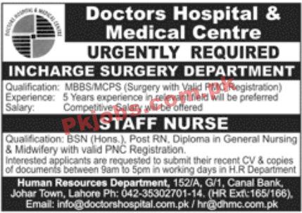 Jobs in Doctors Hospital & Medical Centre