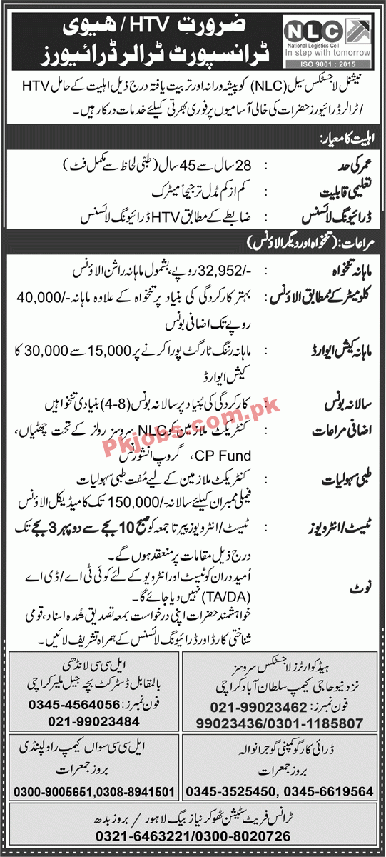 Jobs in National Logistic Cell NLC