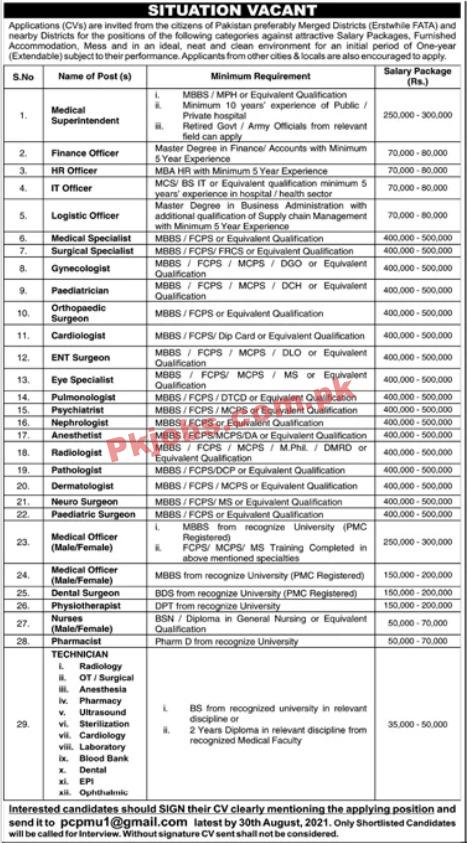 Government PK Jobs 2021 | Federal PK Jobs 2021 | Federal Public Sector Organization Management & Medical PK Jobs 2021