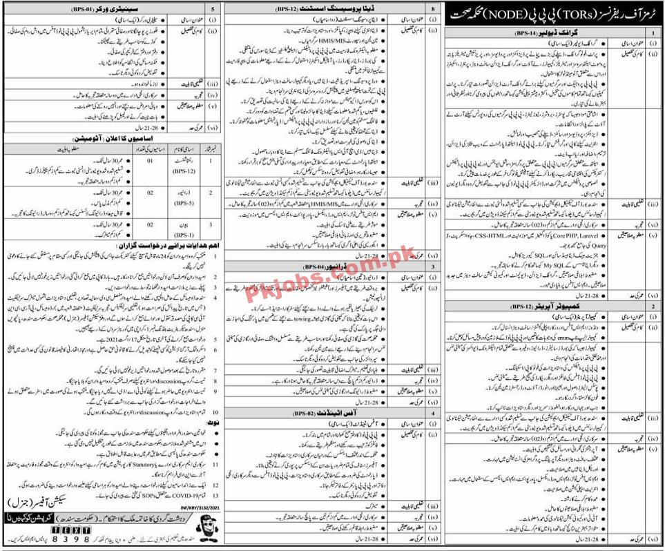 Health Department Announced Management & Support Staff PK Jobs 2021