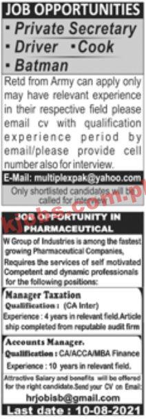 Jobs in Jang Jobs 01 August