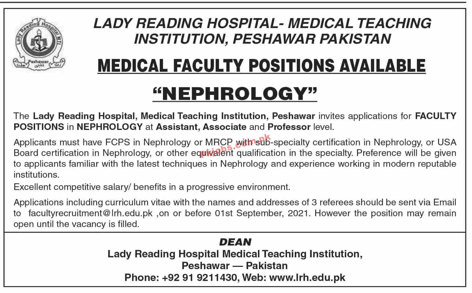 Jobs in Lady Reading Hospital Peshawar Pakistan