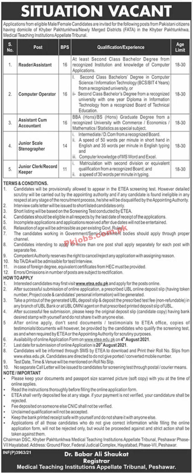 Jobs in Medical Teaching Institutions