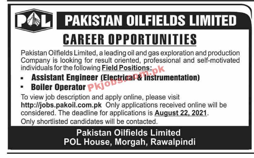 Jobs in Pakistan Oilfields Limited POL