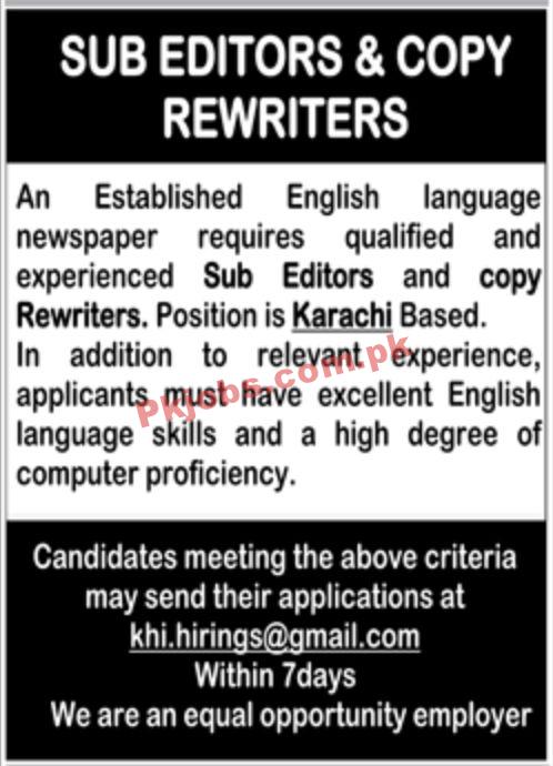 Jobs in Private Sector Karachi