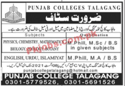 Jobs in Punjab Colleges