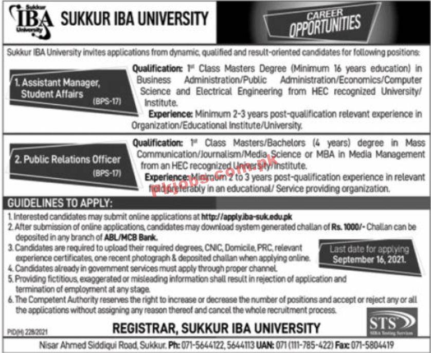 Jobs in Sukkur IBA University