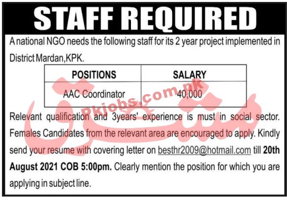 National NGO Announced Latest Advertisement PK Jobs 2021