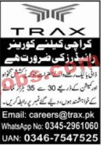 TRAX Logistics PK Jobs 2021 | TRAX Logistics Courier Company Support Staff PK Jobs 2021