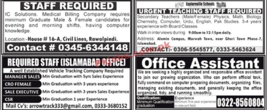 Jobs in Jang Newspaper Jobs 13 September