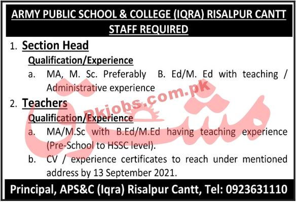 Jobs in Army Public School & College