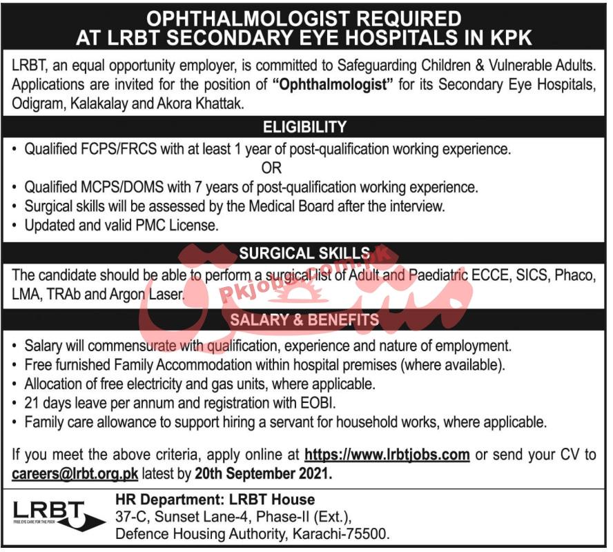 Jobs in LRBT Secondary Eye Hospital