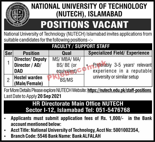 Jobs in NUTECH Islamabad