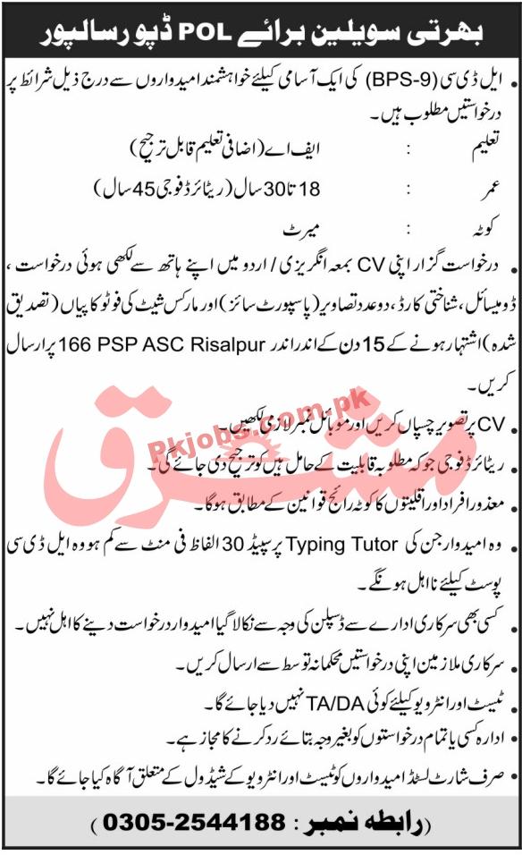 Jobs in POL Depot Risalpur