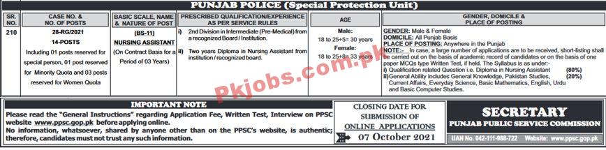 Police PK Jobs 2021 | Police Department Special Protection Unit Latest Advertisement PK Jobs 2021