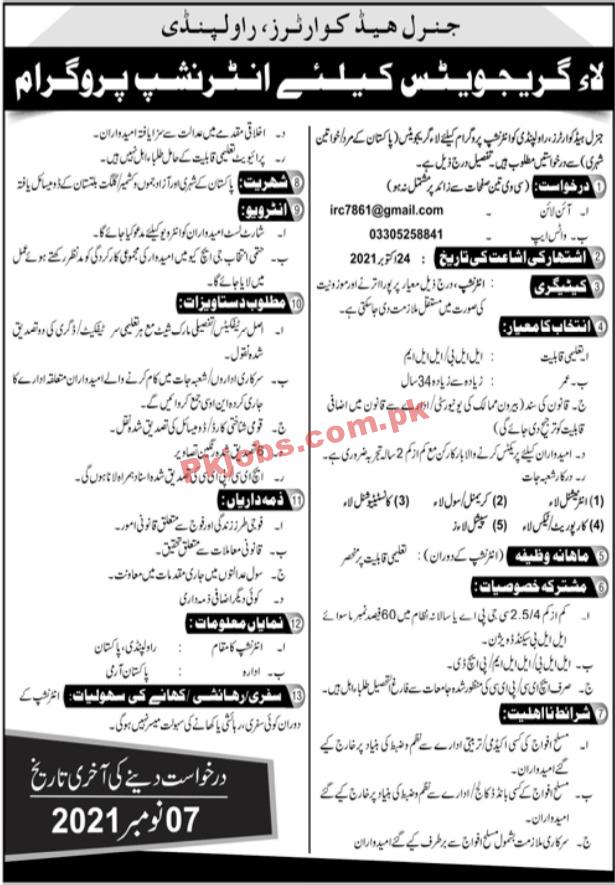 GHQ PK Jobs 2021 | Pakistan Army General Headquarters Announced Management PK Jobs 2021