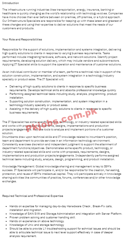 IBM PK Jobs 2021 | International Business Machines Corporation Announced Management PK Jobs 2021