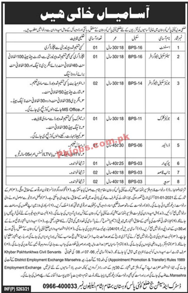 Jobs in District & Session Judge Kohistan