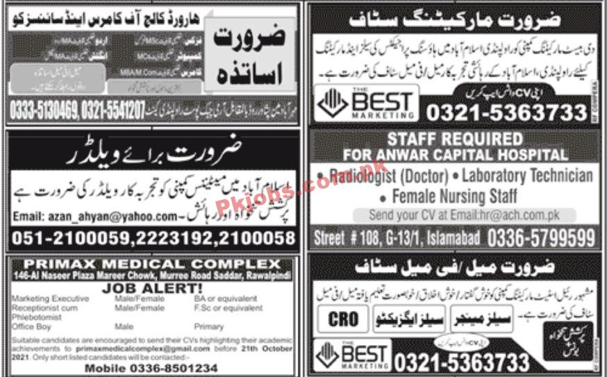 Jobs in Jang NewsPaper Jobs October