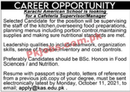 Jobs in Karachi American School