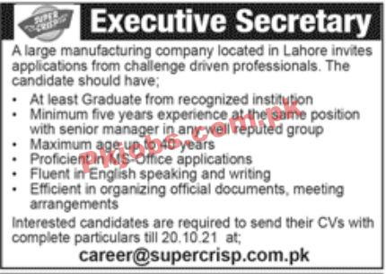 Jobs in Large Manufacturing Company