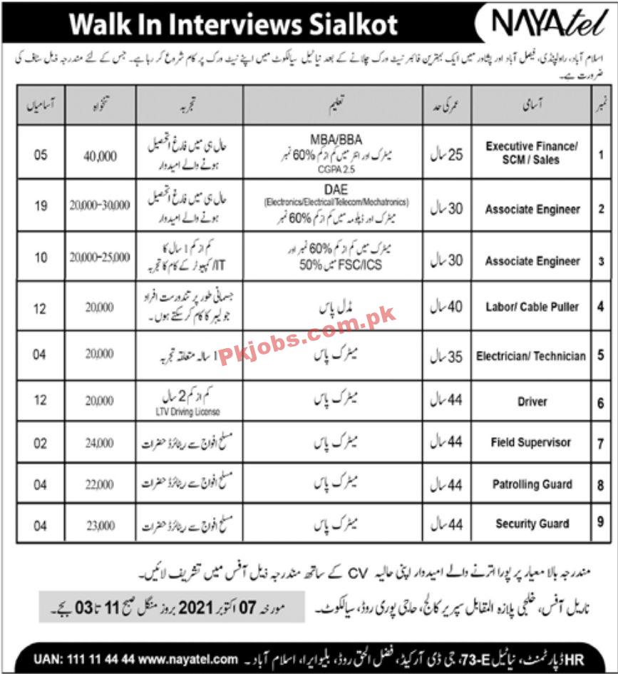 Jobs in Nayatel Fiber Networks