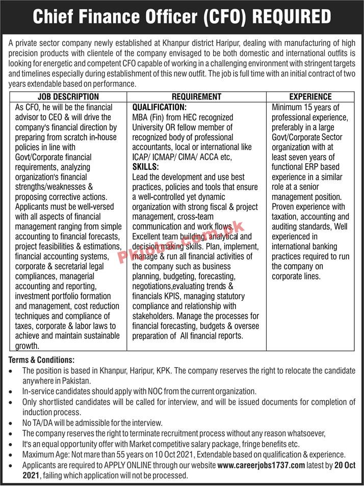 Jobs in Private Sector Company