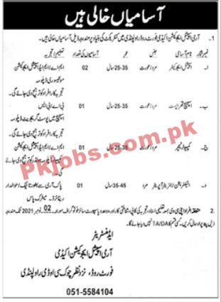 Pak Army PK Jobs 2021 | Army Special Education Academy Announced Management & Technical PK Jobs 2021