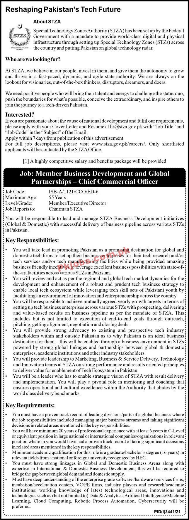 Jobs in Special Technology Zones Authority STZA