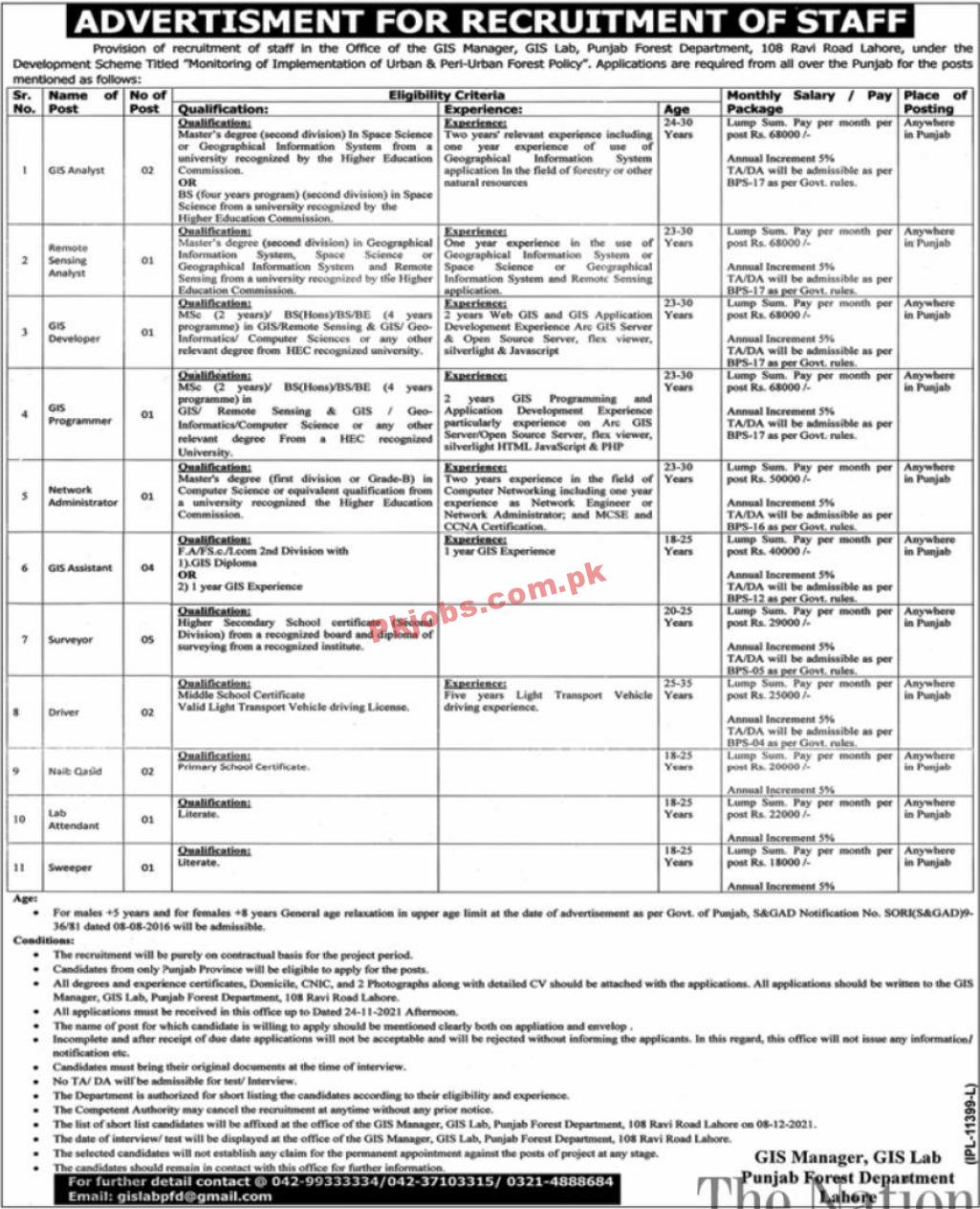 Forest Department Headquarters Announced Latest Management & Engineering PK Jobs 2021