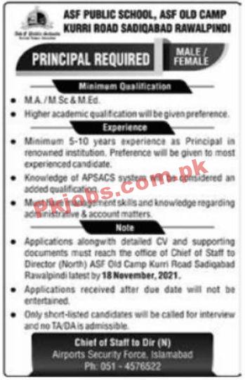 Jobs in ASF Public School Rawalpindi