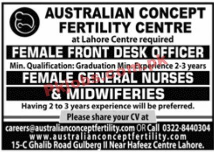 Jobs in Australian Concept Fertility Centre