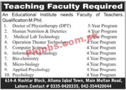 Jobs in Educational Institute