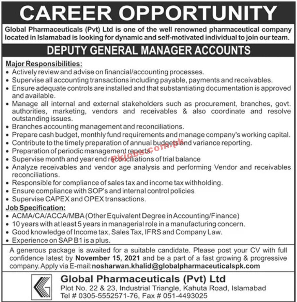 Jobs in Global Pharmaceuticals Pvt Ltd